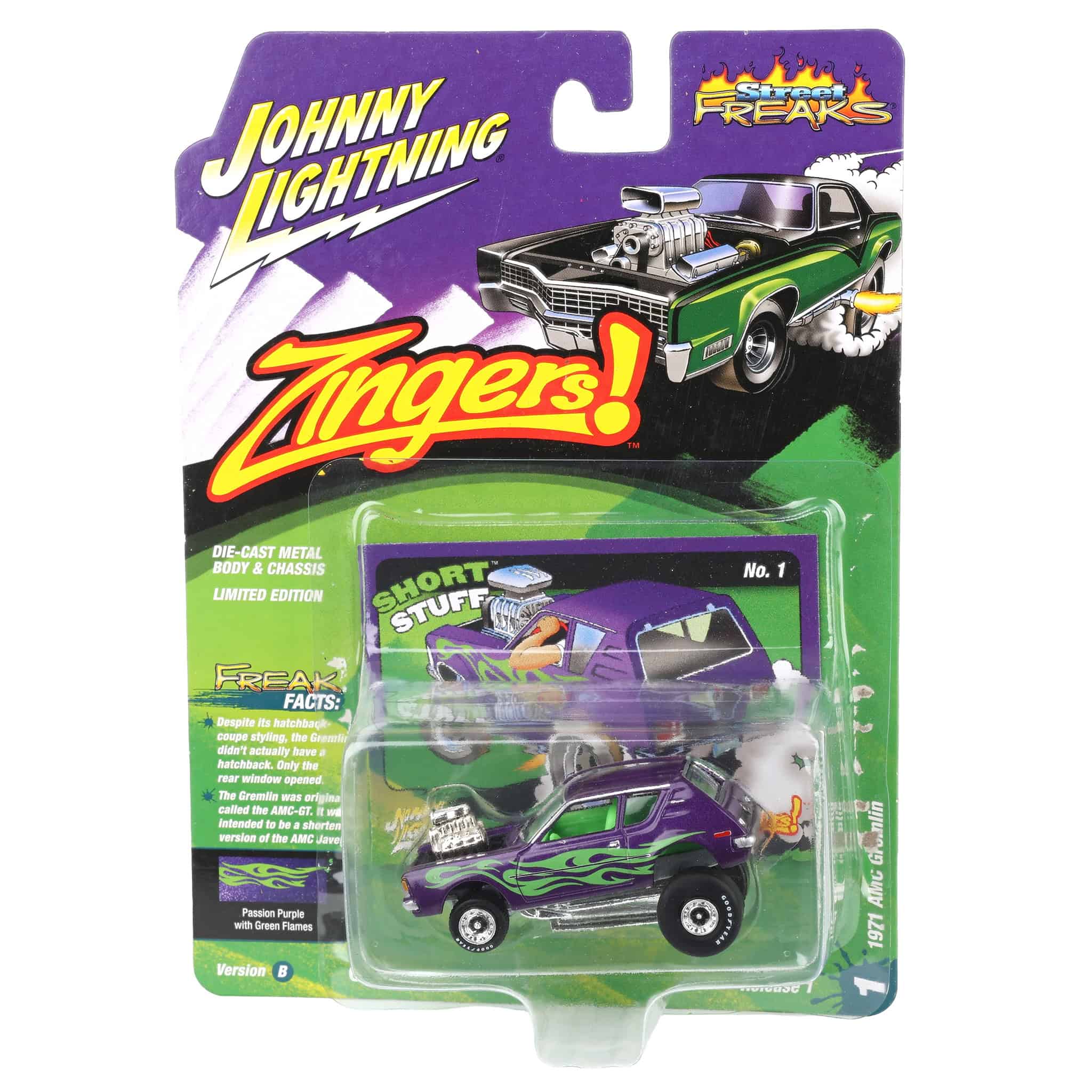 1/64 1971 AMC Gremlin, Metallic Passion Purple, Johnny Lightning