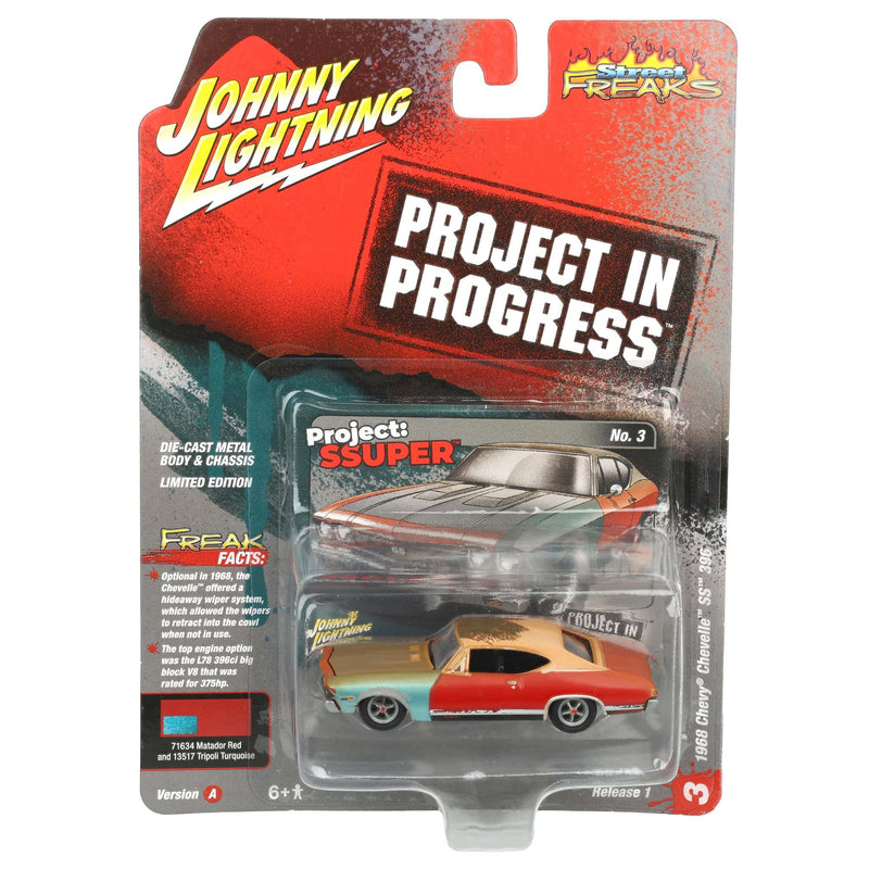 1/64 1968 Chevrolet Chevelle, Matador Red, Johnny Lightning Project in Progress