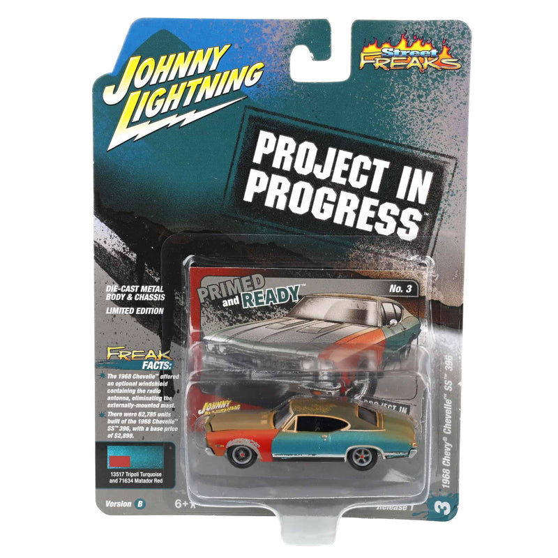 1/64 1968 Chevrolet Chevelle, Tripoli Turquoise, Johnny Lightning Project in Progress