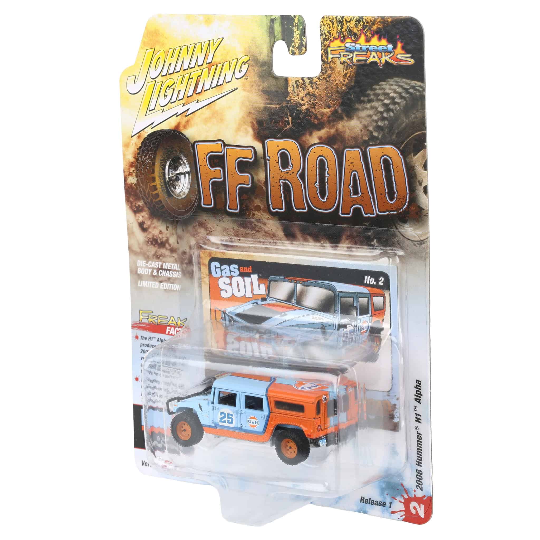 1/64 2006 Hummer H1 Alpha, Gulf Oil, Johnny Lightning Off Road