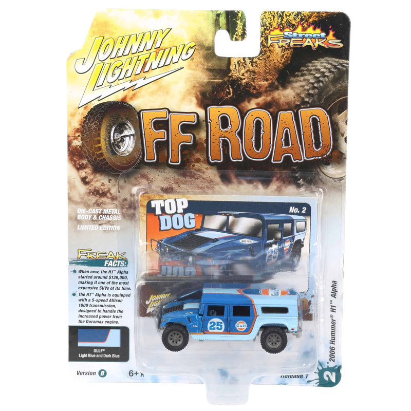 1/64 2006 Hummer H1 Alpha, Gulf Oil, Johnny Lightning Off Road