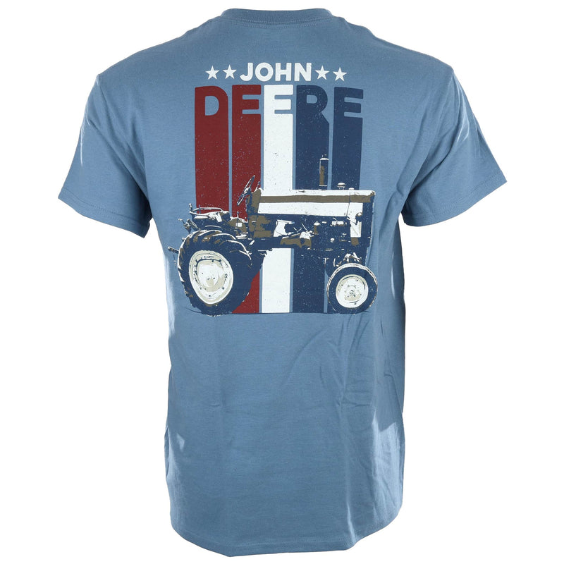 John Deere Americana Stripes Slate Blue T-Shirt