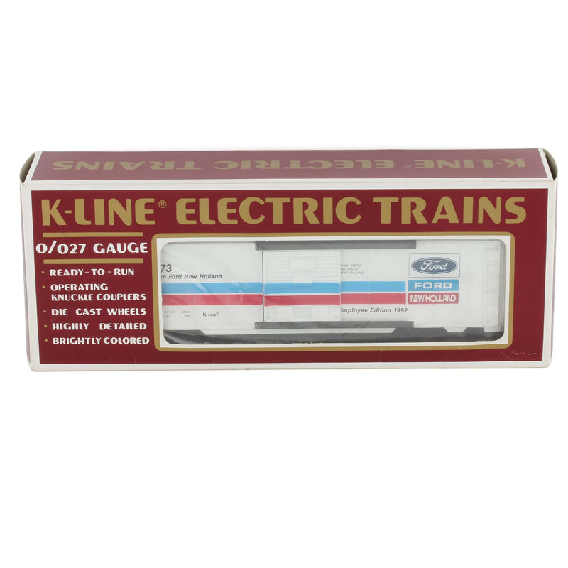 O/O27 Ford New Holland Box Car with EE by K-Line Electric Trains