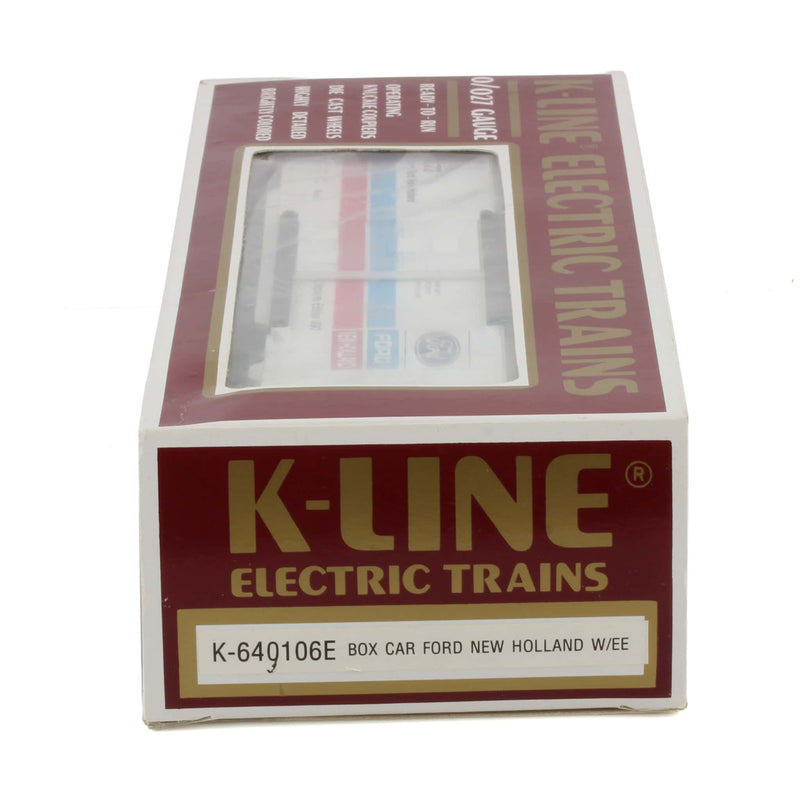 O/O27 Ford New Holland Box Car with EE by K-Line Electric Trains