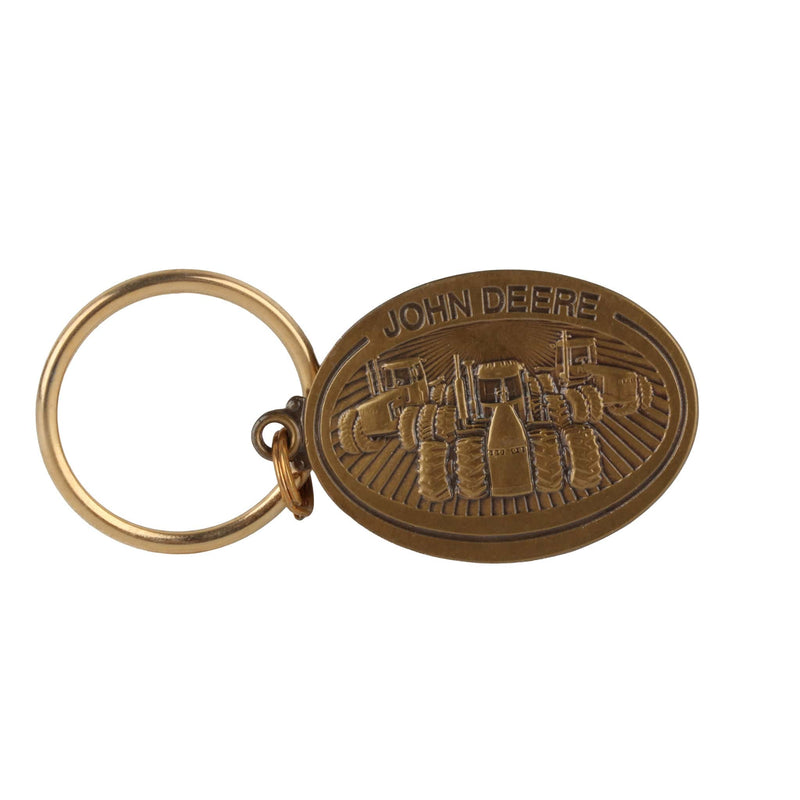 Vintage 1980s John Deere 8450 Series Tractor Brass Keychain