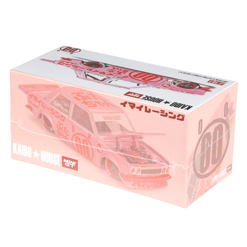 SEALED 1/64 Datsun 510 Pro Street Buta Z1, Pink, Kaido House x Mini GT - Chance for Raw Chase Unit