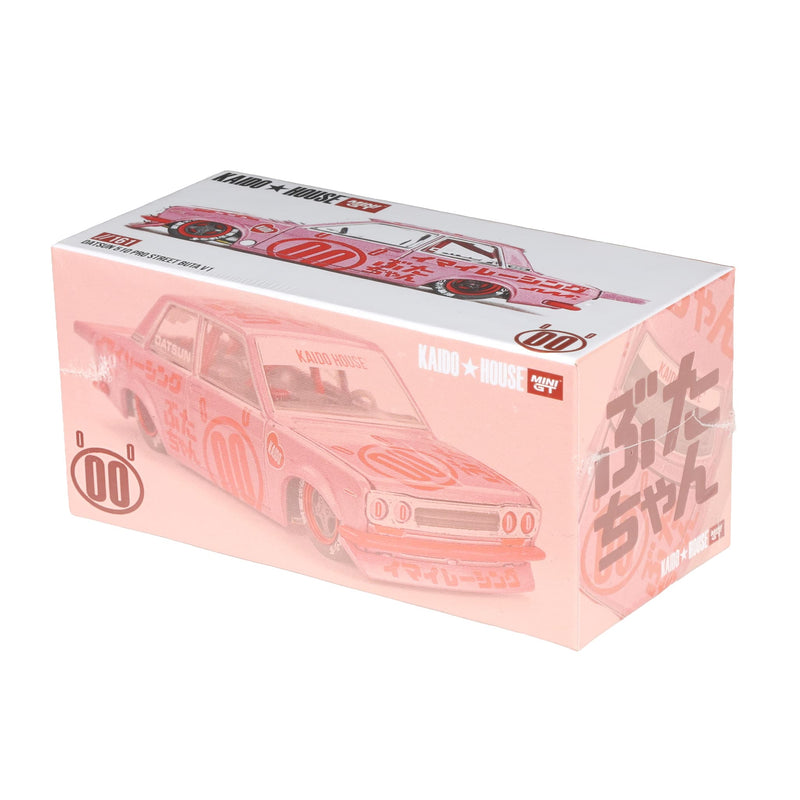 SEALED 1/64 Datsun 510 Pro Street Buta Z1, Pink, Kaido House x Mini GT - Chance for Raw Chase Unit