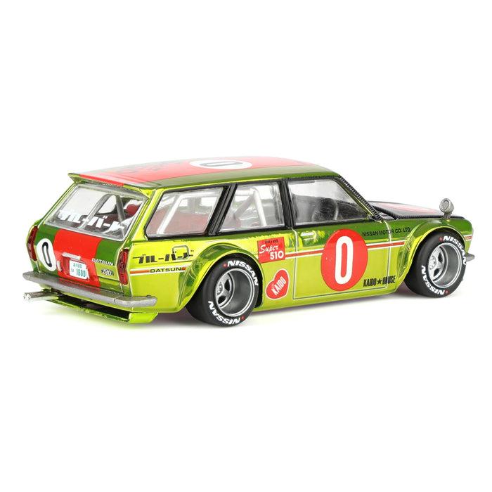 1/64 Datsun KAIDO 510 Wagon OG Flo, Chrome Yellow, Kaido