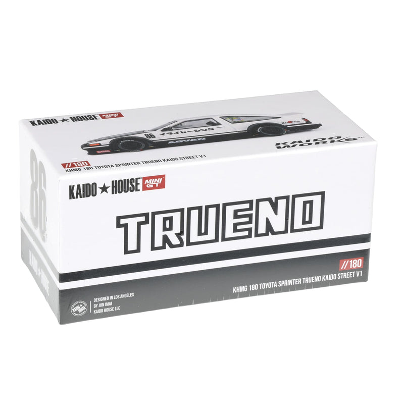 1/64 Toyota AE86 Sprinter Trueno, Kaido Street V1, White, Kaido House x Mini GT