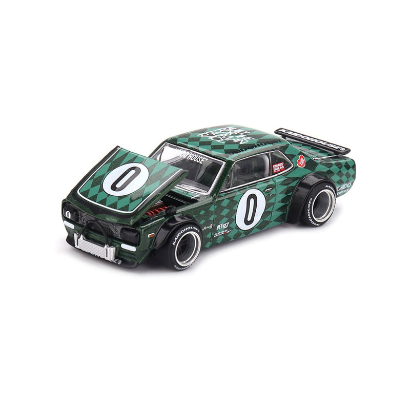SEALED ~ 1/64 Nissan Skyline 2000GT-R (KPGC10) Cortez V1, Green by Mini GT, Kaido House x Mini GT
