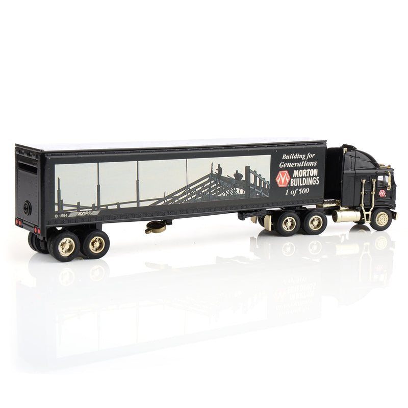 1/64 Kenworth K100E Semi Truck Coin Bank with Box Trailer, Morton Buildings