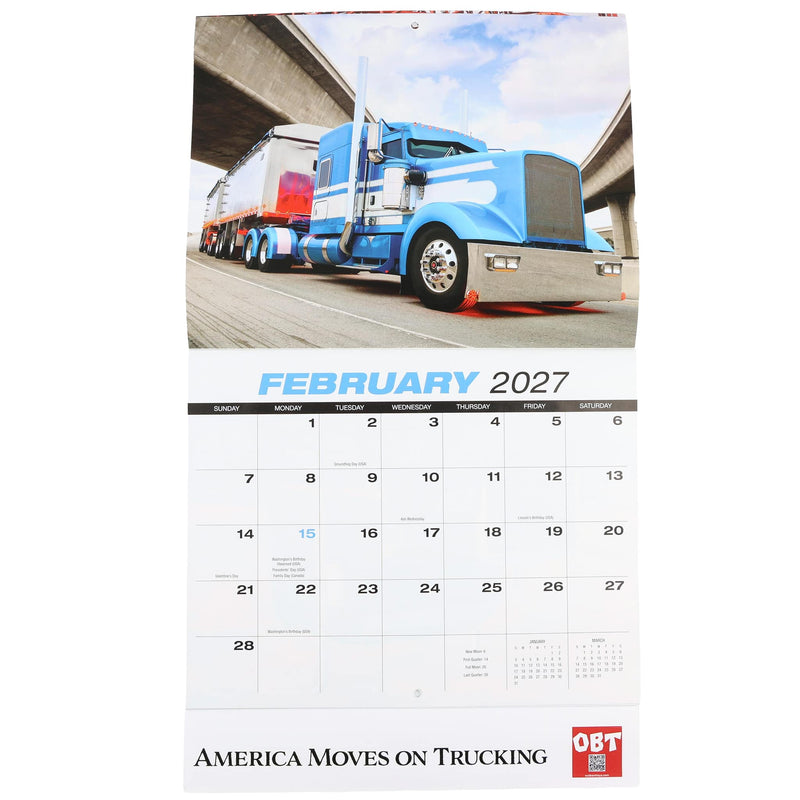 18 Wheelers 2027 13-Month Full-Size Wall Calendar
