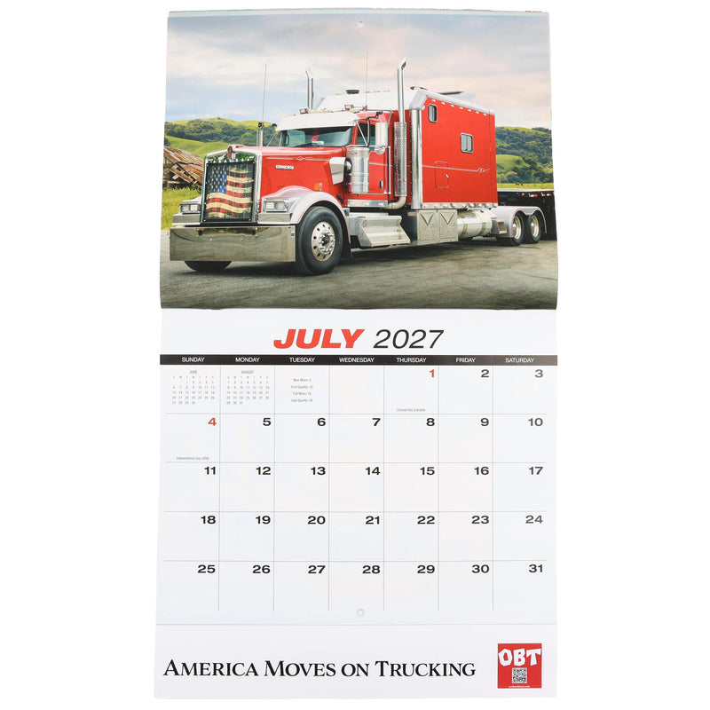 18 Wheelers 2027 13-Month Full-Size Wall Calendar