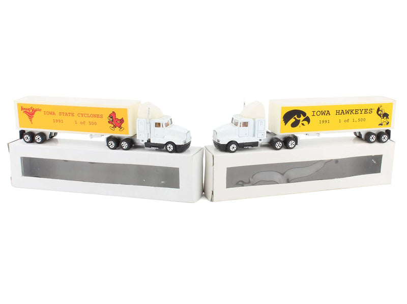 Lot of (1) Iowa Hawkeyes Limited Editon Semi and (1) Iowa State Cyclones Limited Edition Semi Approximately 7.5 Inches Long by SpecCast