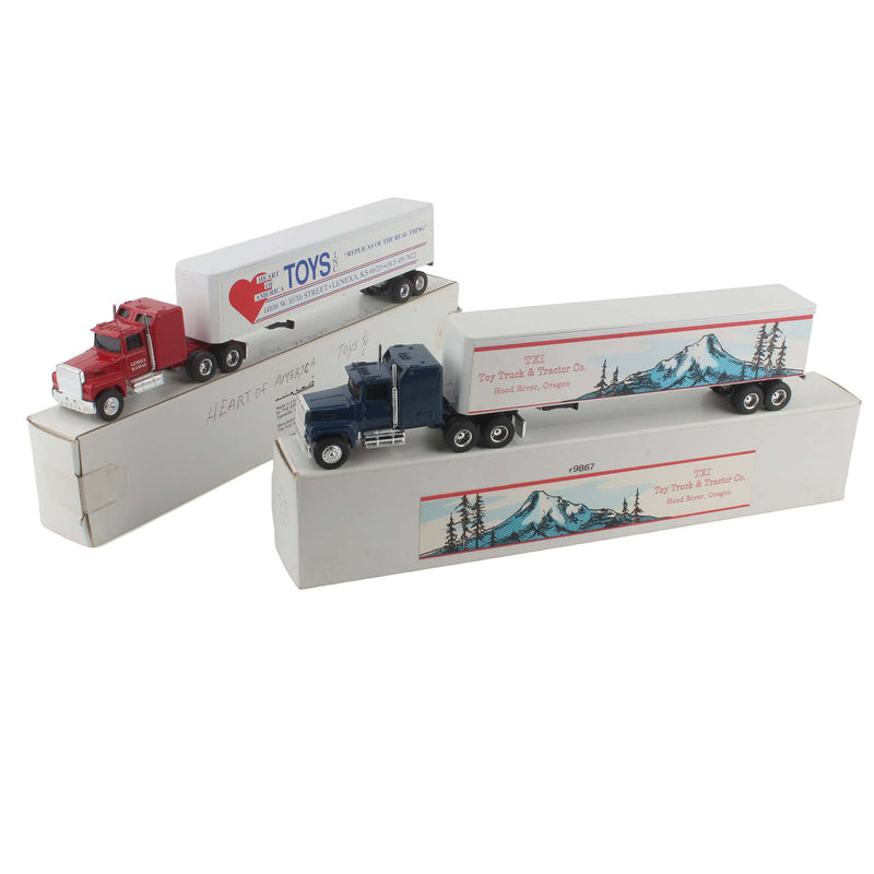 Lot of (1) 1/64 Heart of America Toys Inc Semi and (1) 1/64 TXI Toy Truck & Tractor Semi by ERTL