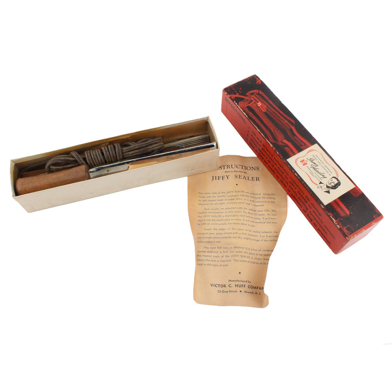 Lot of (1) Jiffy Sealer and (1) Box of Fresh Frozen Food Boxes by International Harvester