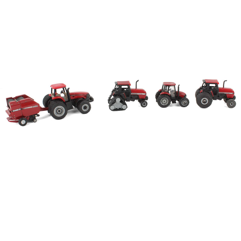 Lot of (4) 1/64 Case IH Tractors and (1) 1/64 Case IH Baler by ERTL