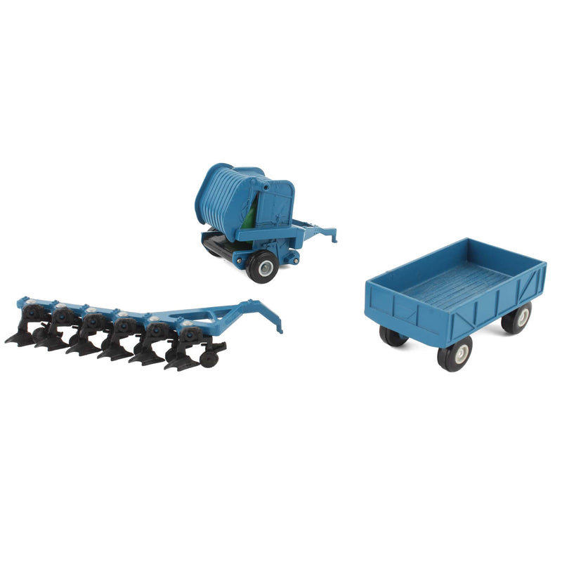 Lot of (3) 1/64 Blue Farming Implements by ERTL