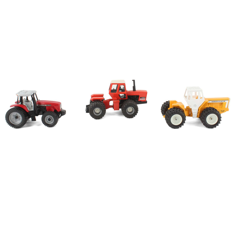 Lot of (1) 1/64 AC Tractor, (1) 1/64 MF Tractor, and (1) 1/64 MM Tractor by ERTL and Scale Models