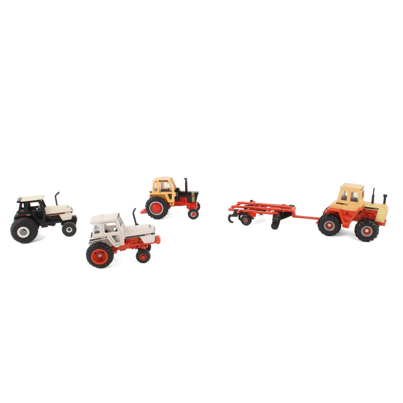 Lot of (4) 1/64 Case Tractors and (1) 1/64 Cultivator by ERTL