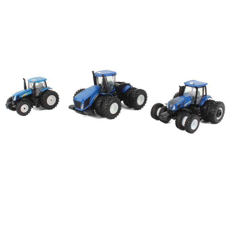 Lot of (3) 1/64 New Holland Tractors with Duals by ERTL