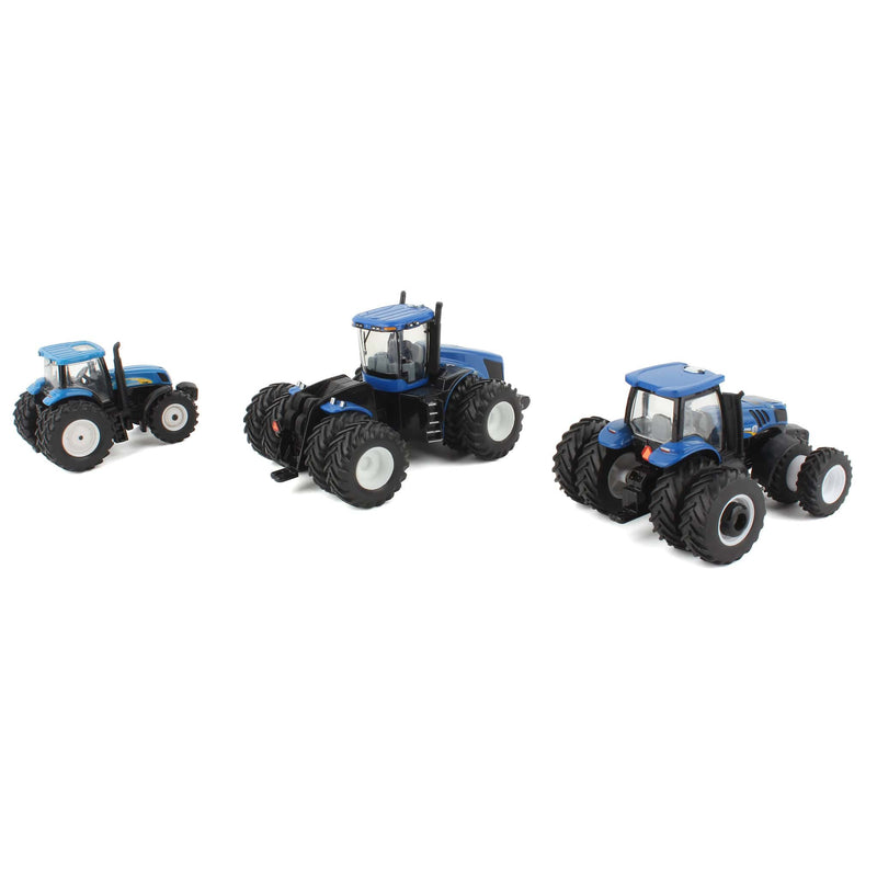 Lot of (3) 1/64 New Holland Tractors with Duals by ERTL