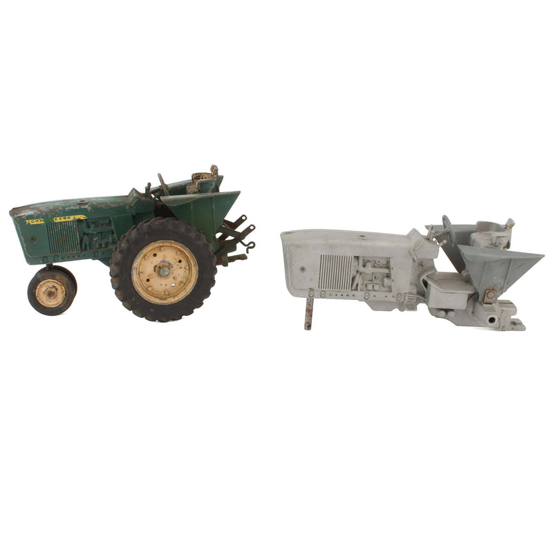 Lot of (1) 1/16 John Deere Tractor Chassis with Wheels and (1) 1/16 Unfinished John Deere Tractor Chassis