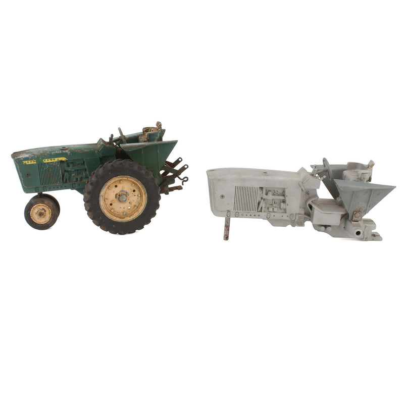 Lot of (1) 1/16 John Deere Tractor Chassis with Wheels and (1) 1/16 Unfinished John Deere Tractor Chassis