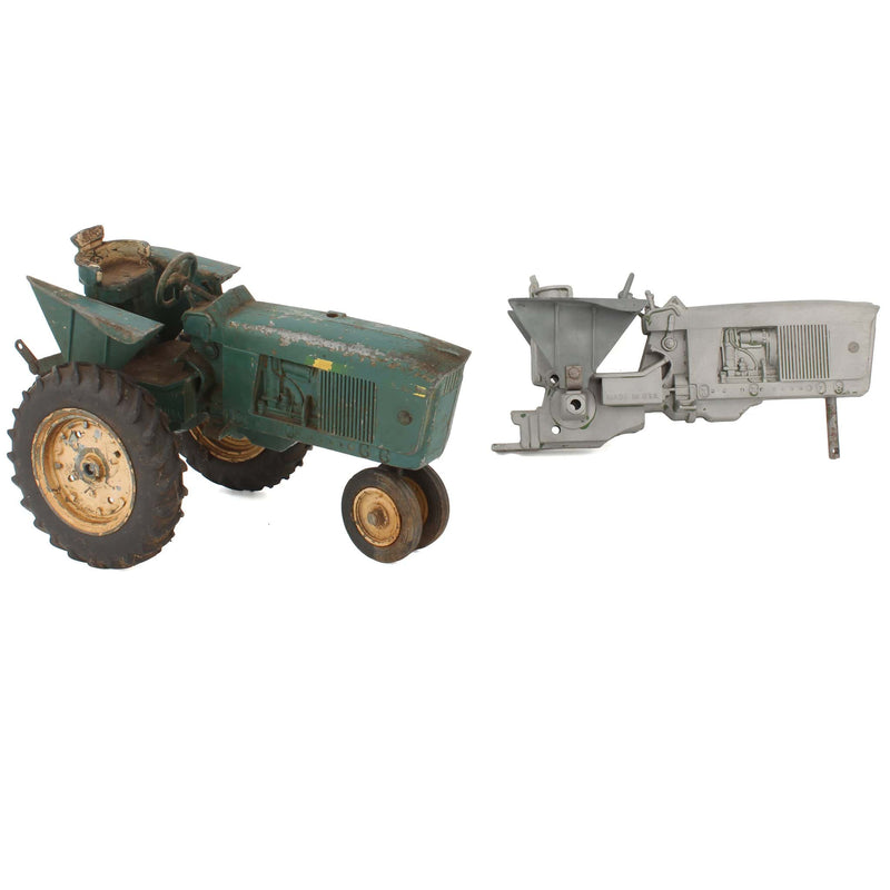 Lot of (1) 1/16 John Deere Tractor Chassis with Wheels and (1) 1/16 Unfinished John Deere Tractor Chassis