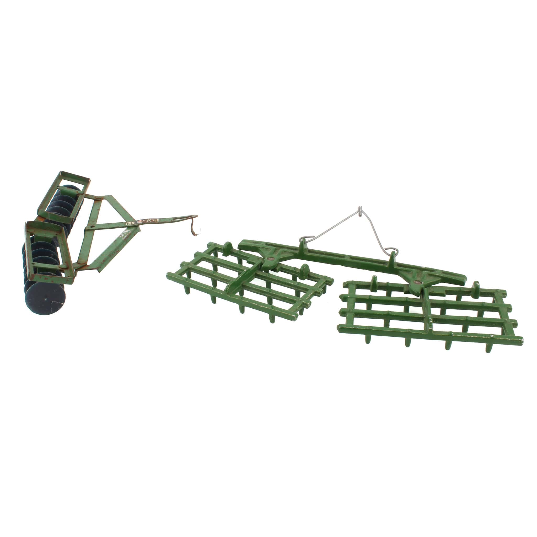 Lot of (3) Farm Implements Including Tru Scale Disc, Slik Double Drag ...