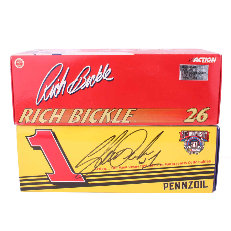 Lot of (4) 1/24 NASCAR Racing Diecast Cars by Action Performance, Includes (2) Jeff Gordon & Signed Steve Park Pennzoil