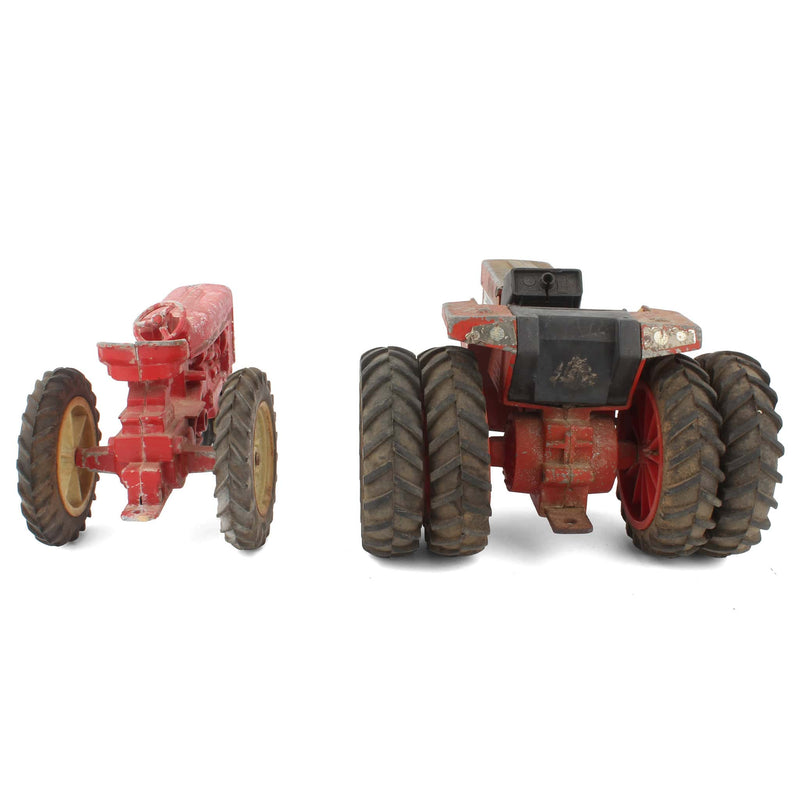 Lot of (1) 1/16 Diecast International Harvester Tractor and (1) 1/16 Diecast International Harvester 1568 Tractor with Duals by ERTL