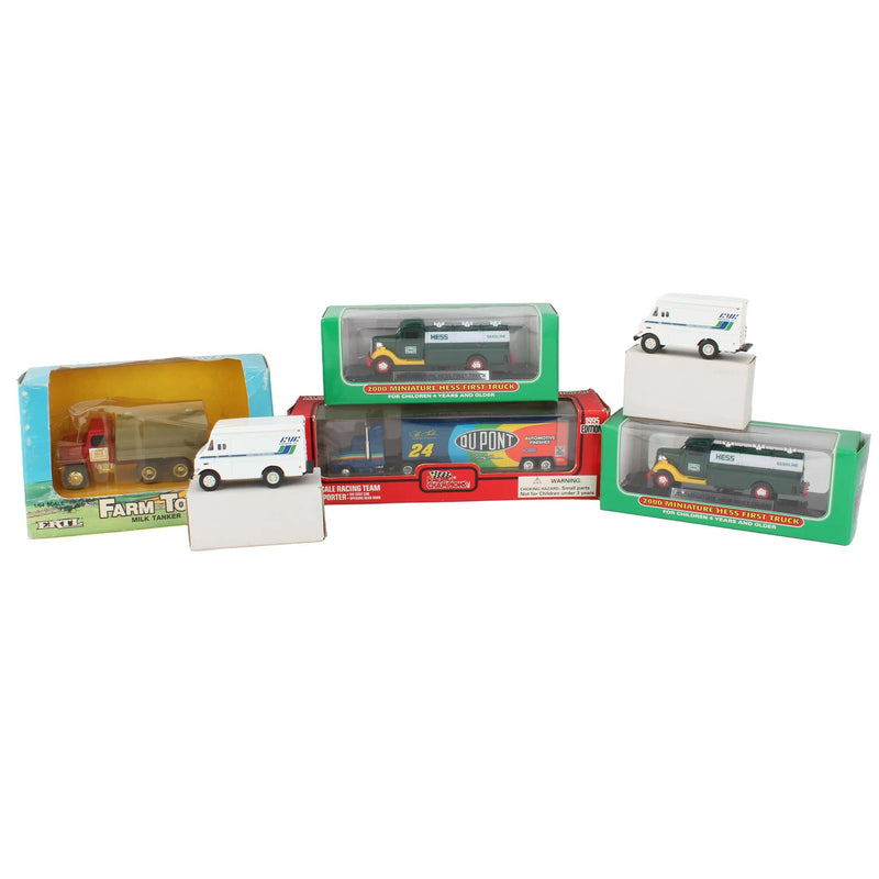 Lot of (3) Tanker Trucks, (1) Transport Truck and (2) Delivery Trucks of Various Scales