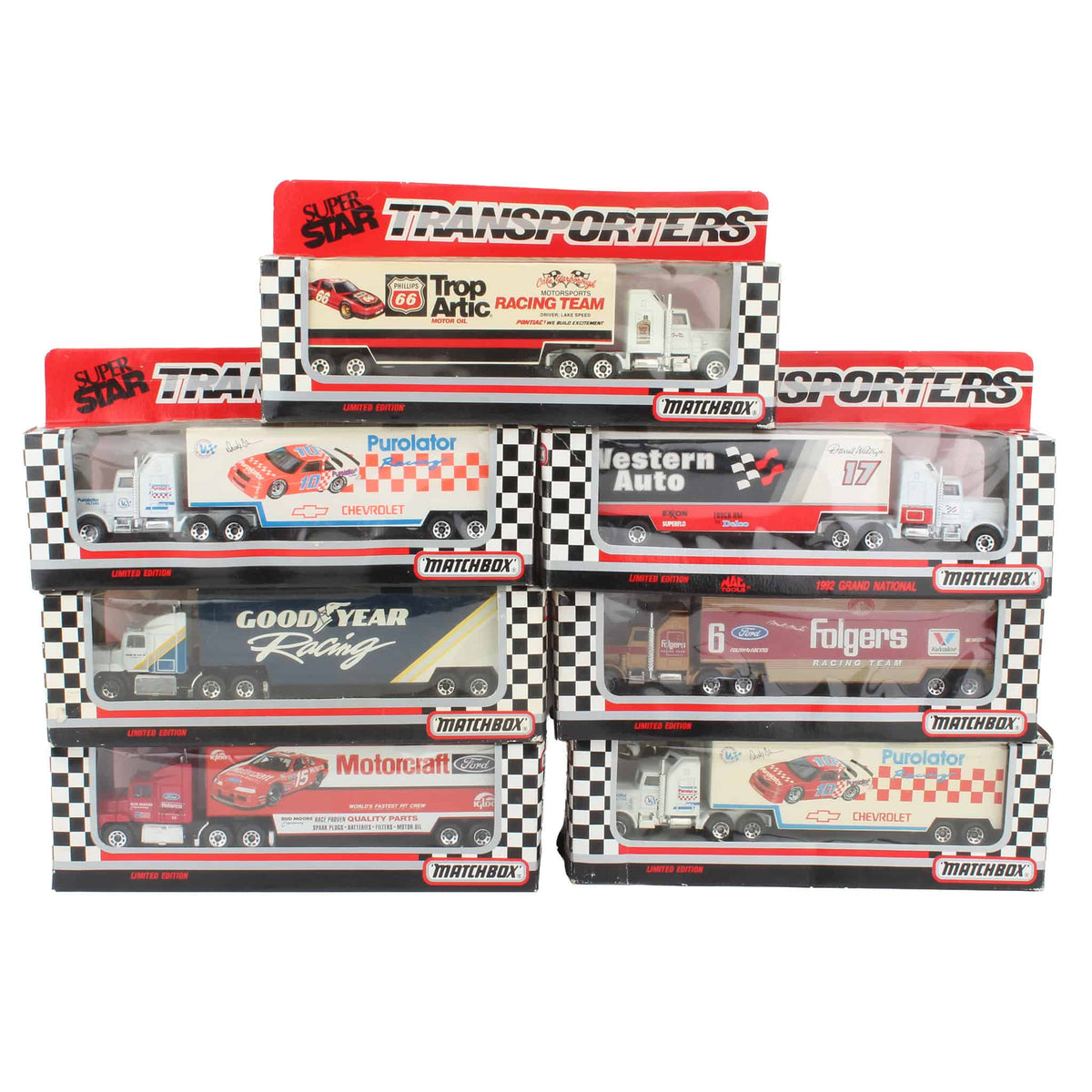Lot of (7) Racing Super Star Transporters, Limited Edition by