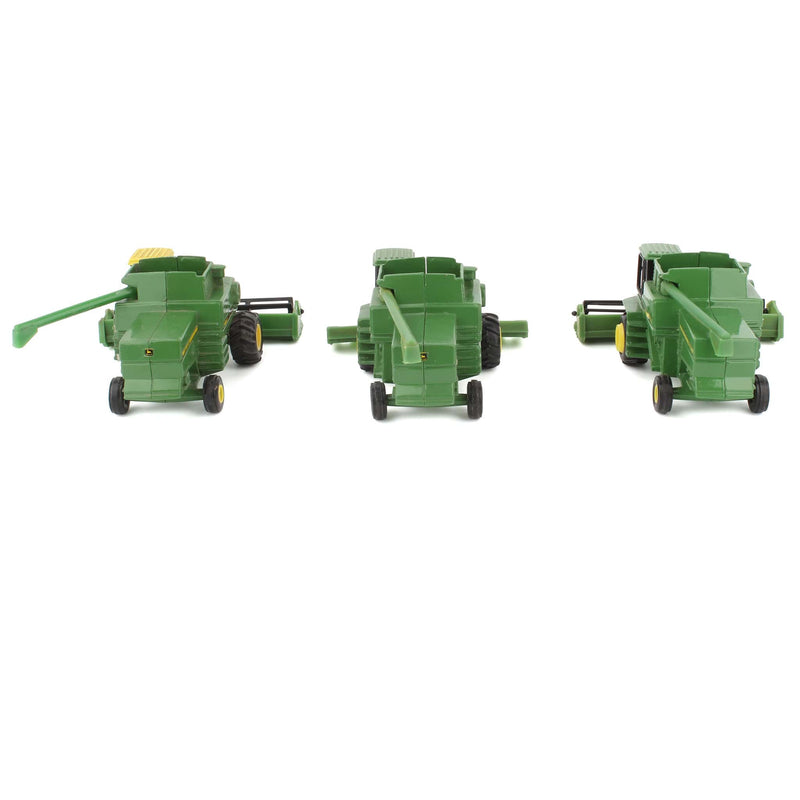 Lot of (3) 1/80 John Deere Combines with Headers