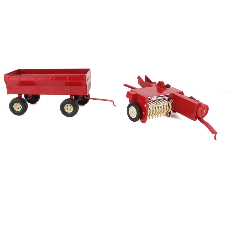 Lot of (1) 1/16 Barge Wagon and (1) Case International Square Baler by ERTL