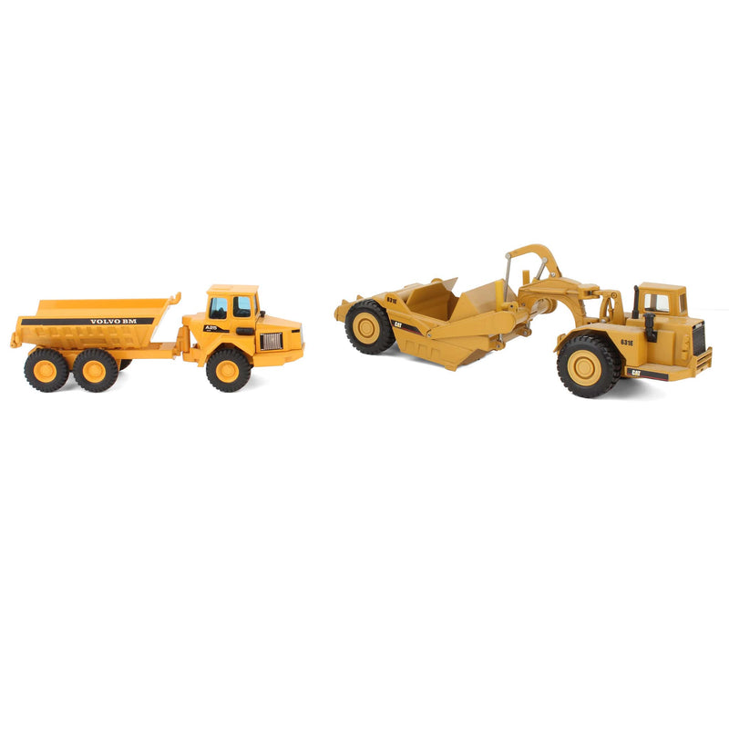 Lot of (1) 1/50 Volvo Dumper and (1) 1/50 CAT Pan Scraper