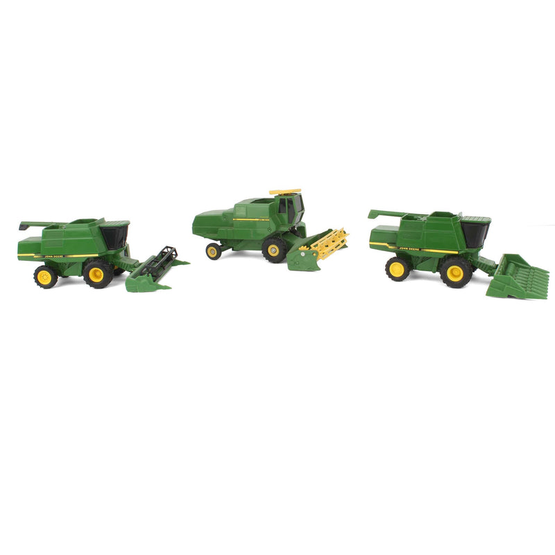 Lot of (2) 1/64 John Deere Combines and (1) 1/50 John Deere Combine from ERTL