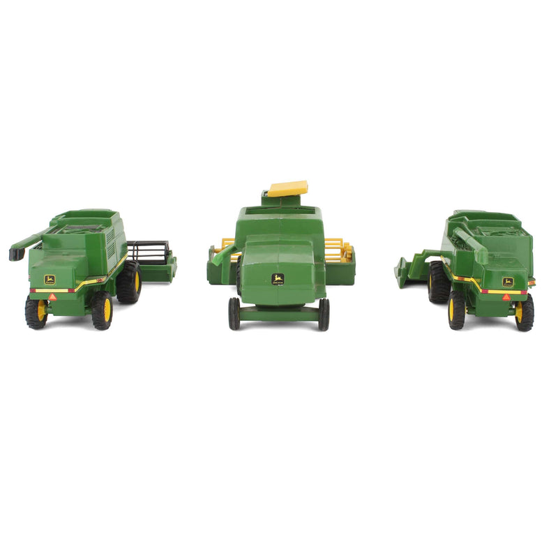 Lot of (2) 1/64 John Deere Combines and (1) 1/50 John Deere Combine from ERTL