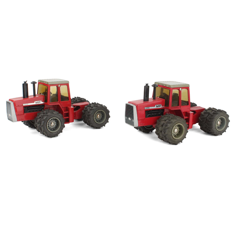Lot of (2) 1/32 Massey Ferguson Tractors with Duals and Articulating Bodies