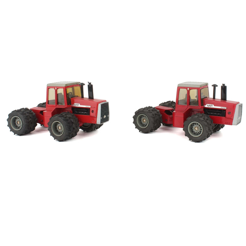 Lot of (2) 1/32 Massey Ferguson Tractors with Duals and Articulating Bodies