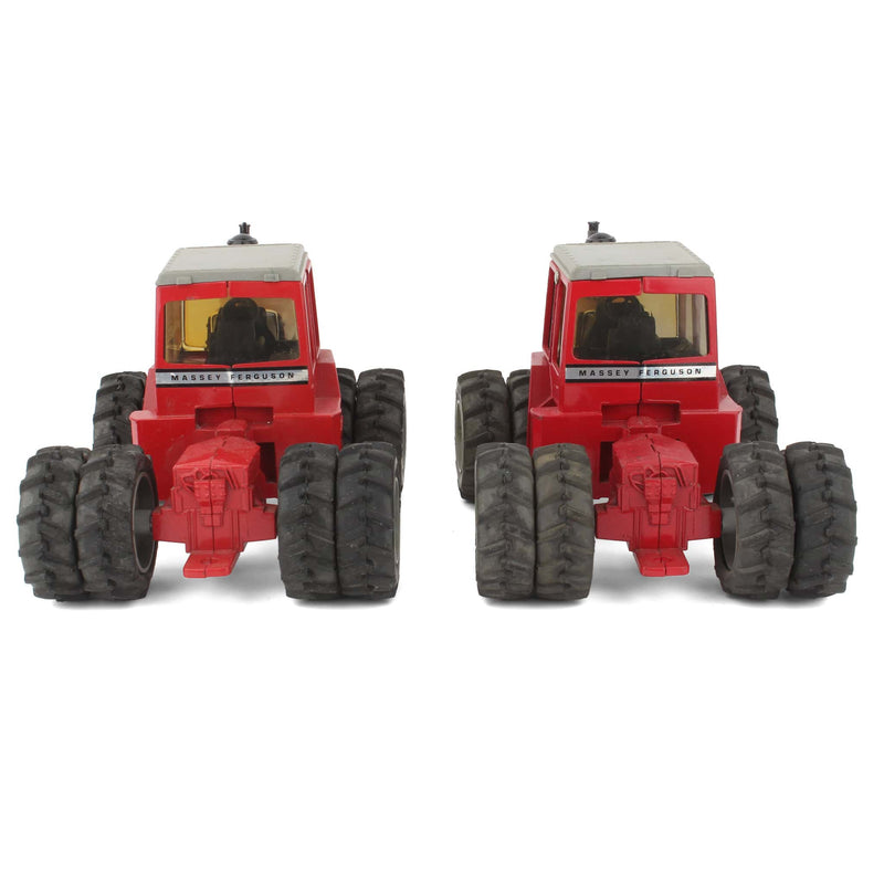 Lot of (2) 1/32 Massey Ferguson Tractors with Duals and Articulating Bodies
