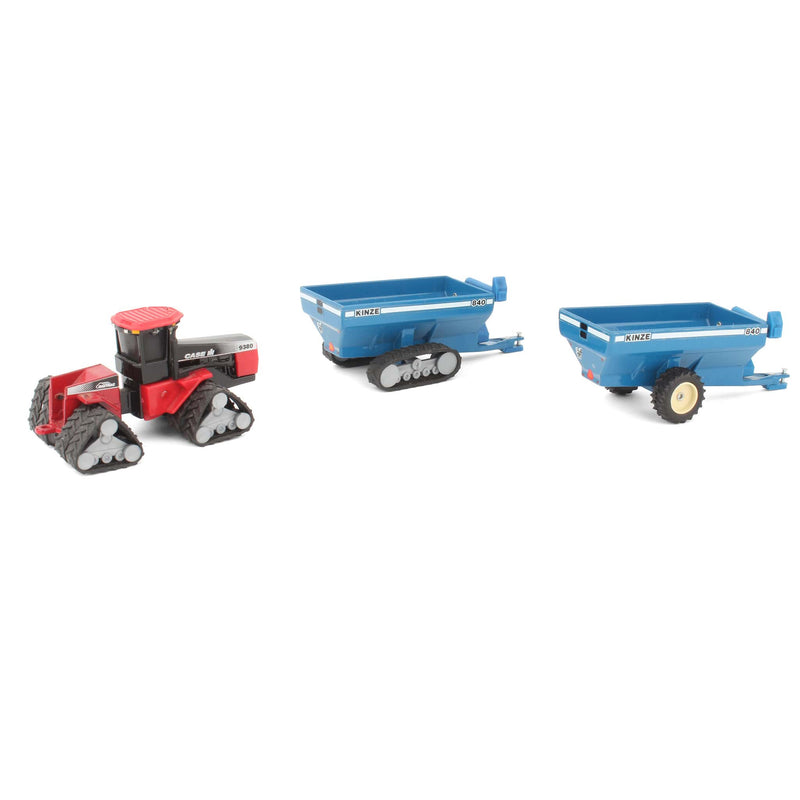 Lot of (1) 1/64 Case 9380 Tractor and (2) 1/64 Kinze 840 Grain Carts