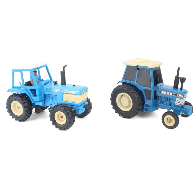 Lot of (3) 1/32 Ford Tractors and (1) 1/32 Massey Ferguson Tractor