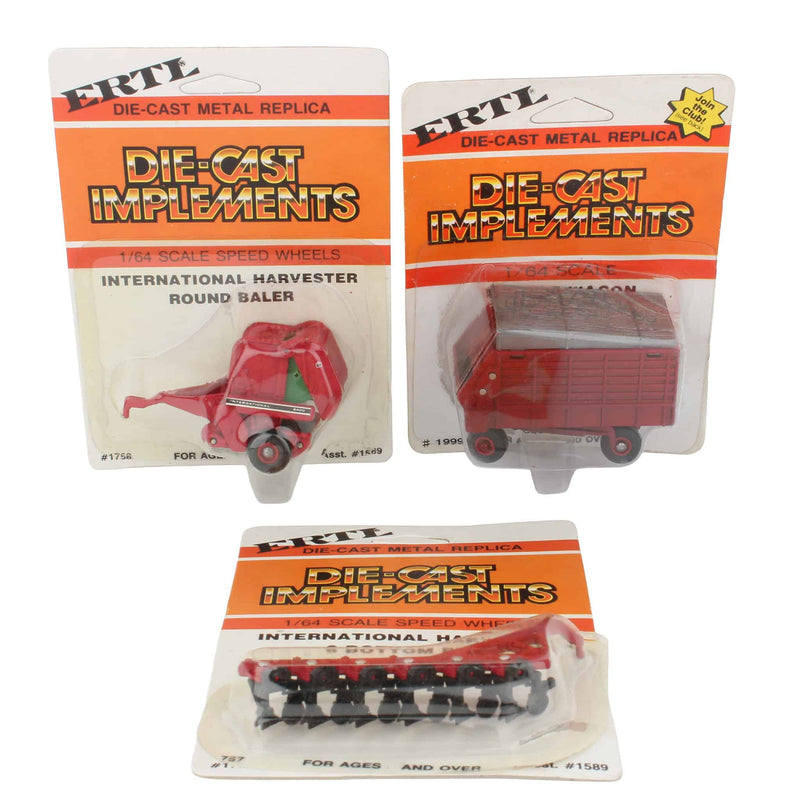 Lot of (3) 1/64 Farm Implements and (1) 1/64 Machinery Shop