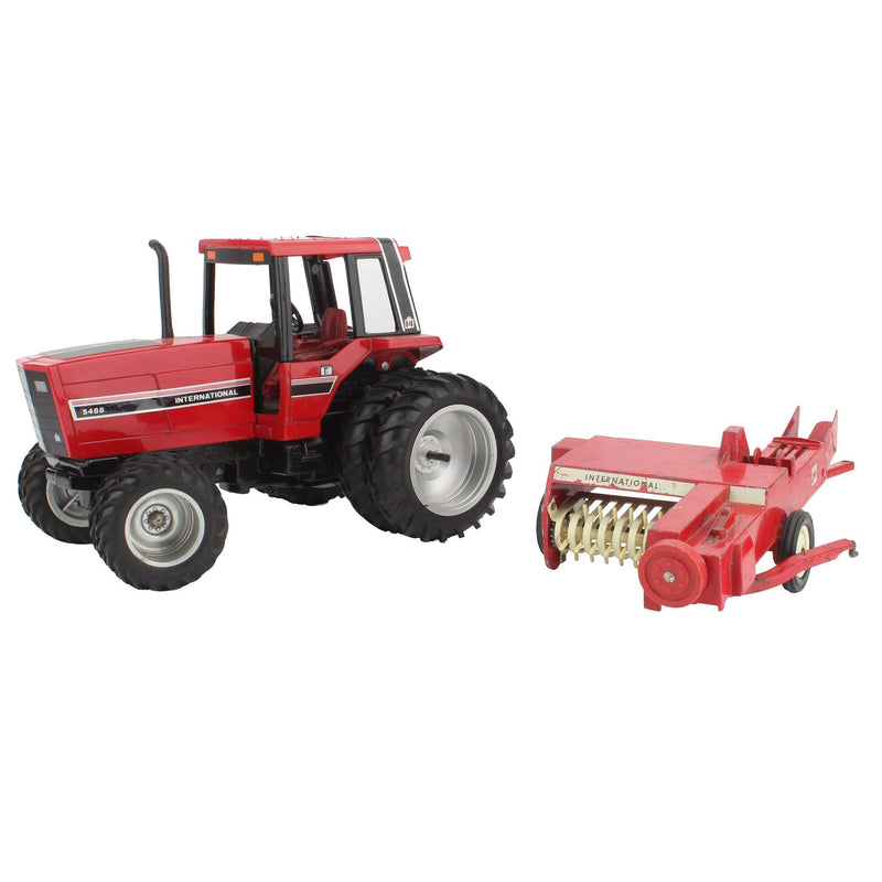 Lot of (1) 1/16 Internatoional Tractor and (1) 1/16 Square Baler by ERTL