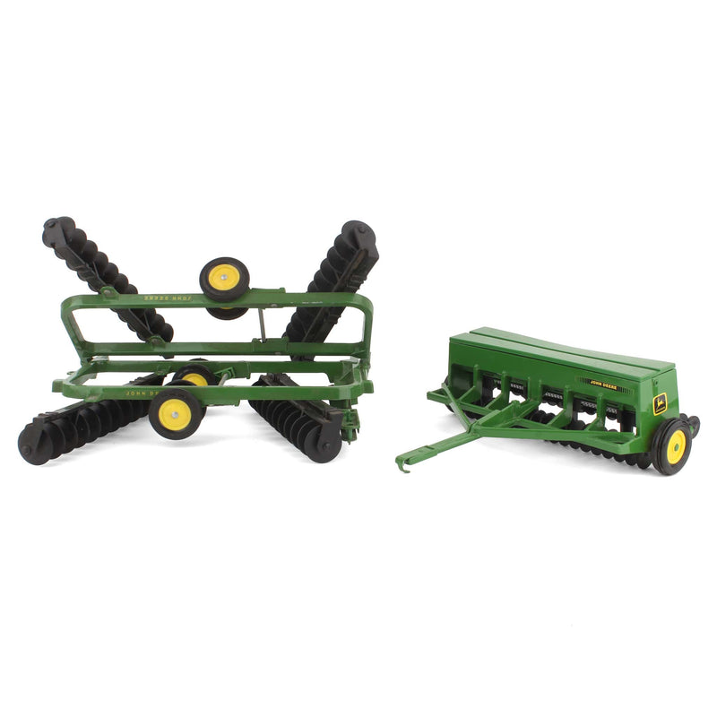 Lot of (1) 1/16 John Deere Disc and (1) 1/16 John Deere Grain Drill by ERTL