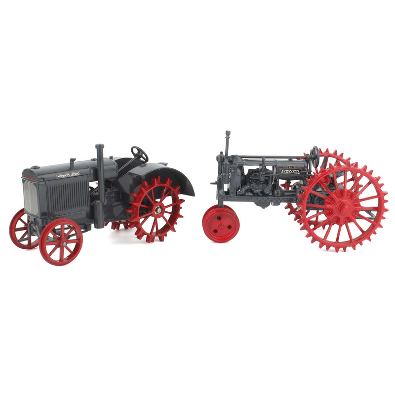 Lot of (2) 1/16 McCormick-Deering Gray Tractors on Steel Wheels