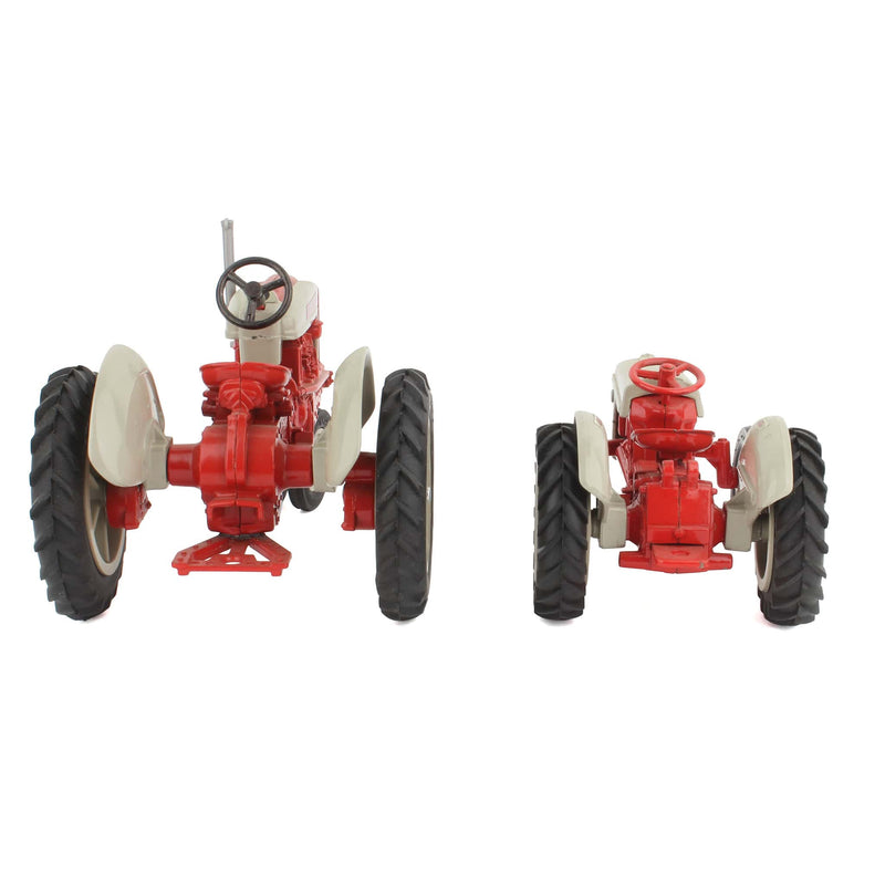 Lot of (2) 1/16 Ford Tractors in Gray and Vermillion Red by ERTL