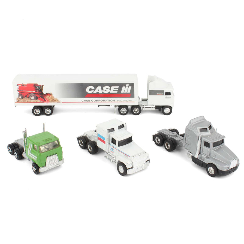 Lot of (5) 1/64 Semi Trucks and (2) 1/64 Trailers